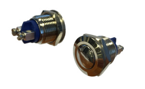 RVS beldrukker | Geschikt voor vervanging, krans 20 mm | 16 mm