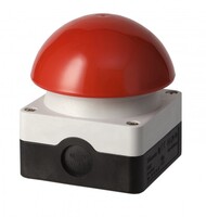 Drukknop paddenstoel opbouw, deur open pulscontact, rood, IP65