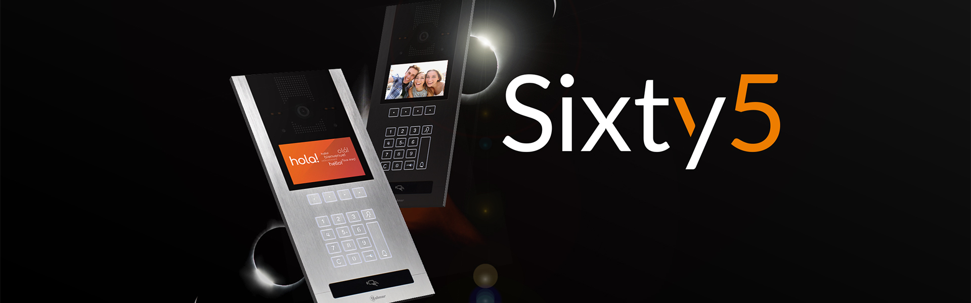 SIXTY5 camera-spreek-luister paneel | Code-scroll, RFID ip-opener lezer, zwart | IP G+