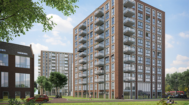 projecten 224 appartementen clusius blok a b c v2plus