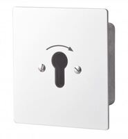 Sleutelschakelaar inbouw, ondiep, met moment-contact naar één zijde, 1- of 2-polig