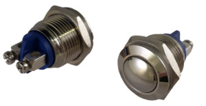 Vernikkelde beldrukker | Voor Trespa geschikt | 16 mm