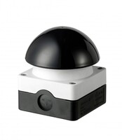 Drukknop paddenstoel opbouw, deur open pulscontact, zwart, IP65